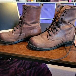 Skechers Brown Lace-Up Ankle Boots
